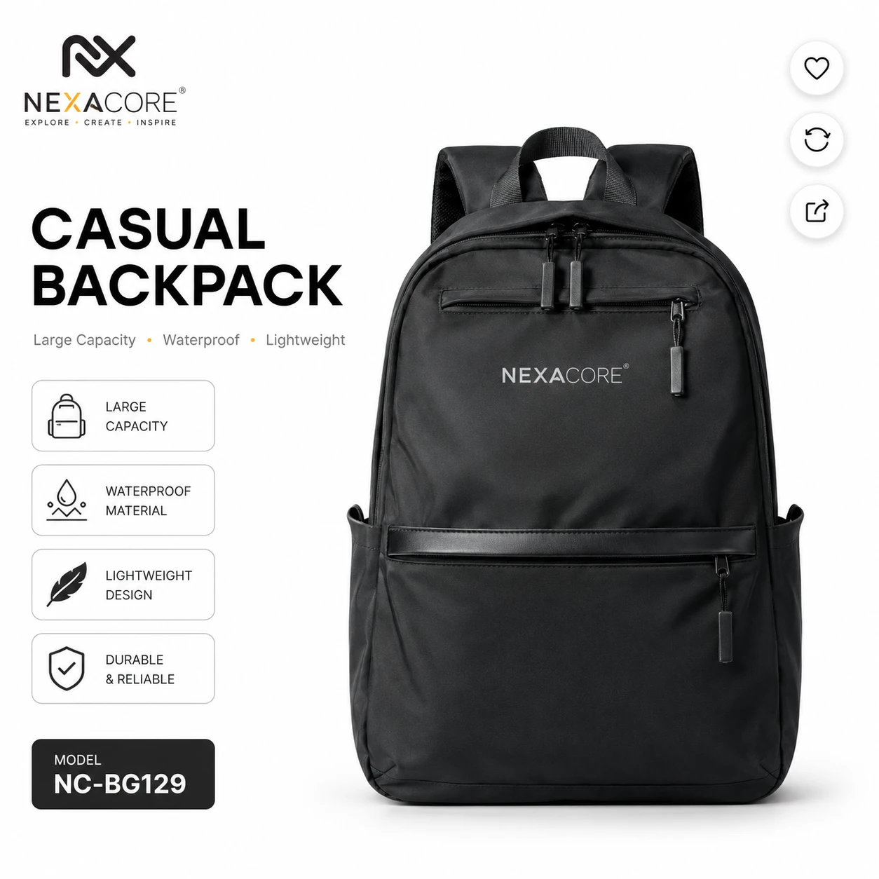 NEXACORE NC-BG129 Casual Backpack