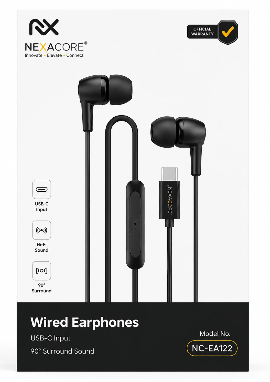 NEXACORE NC-EA122 USB-C Wired Earphones
