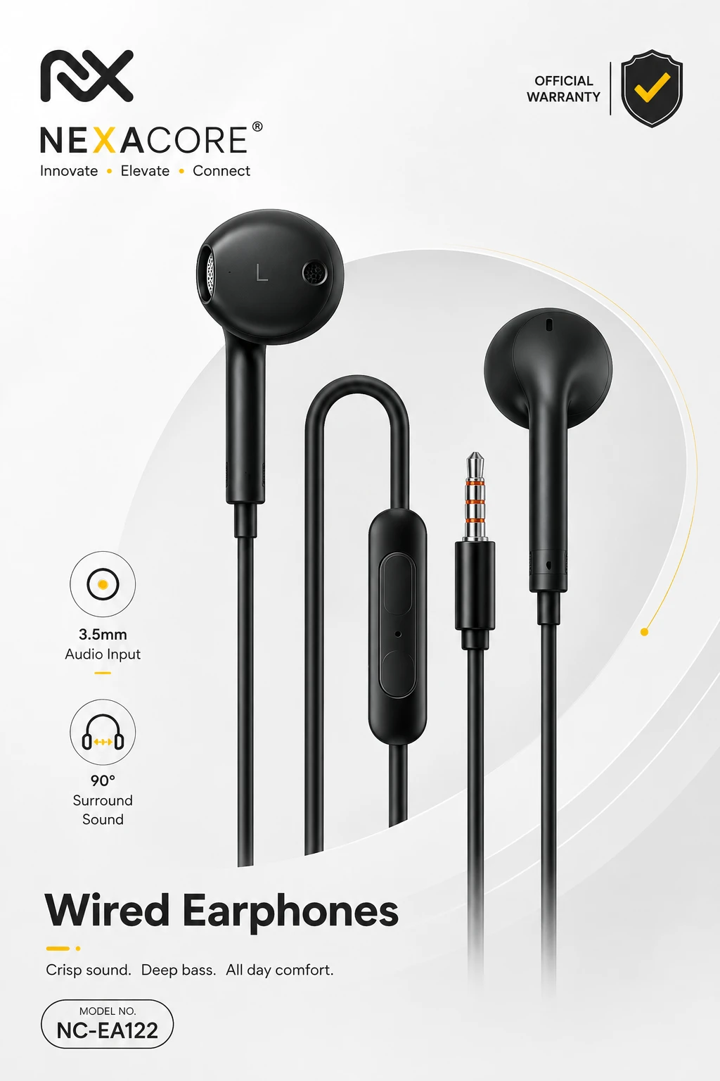 NEXACORE NC-EA124 3.5mm Wired Earphones