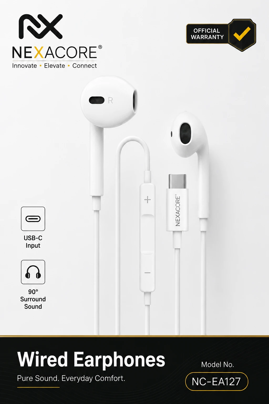 NEXACORE NC-EA127 8-Pin Wired Earphones
