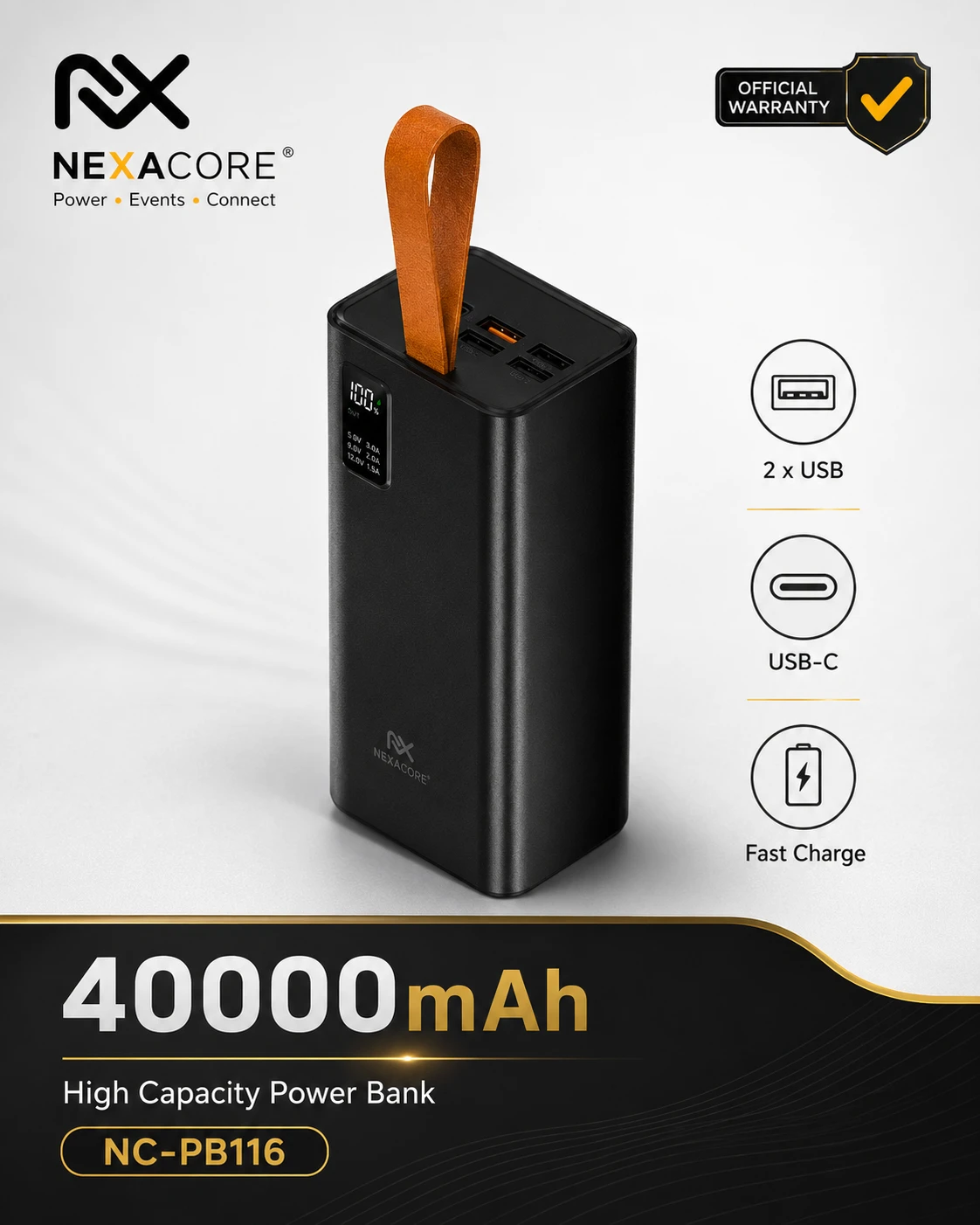 NEXACORE NC-PB116 40000mAh Power Bank